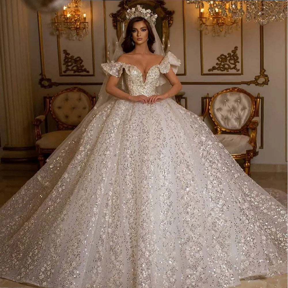 Size 18 elegant duchess satin ballgown wedding dress with pockets | With  Love Bridal